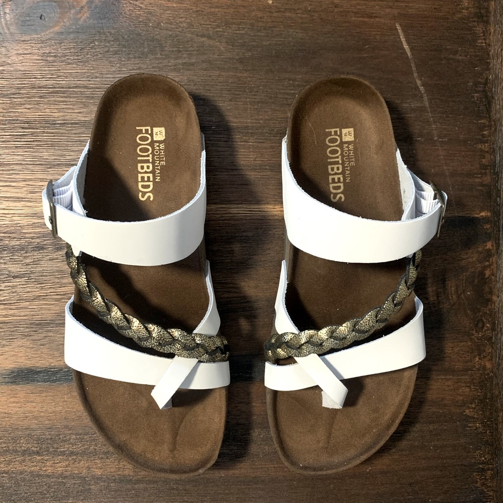 Women’s White Mountain Braided Sandal Size 8
